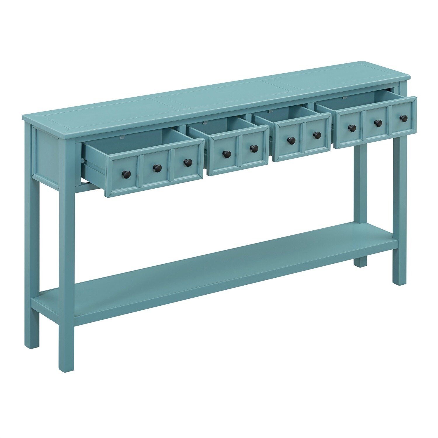 Merax 60" Long Console Table with Different Size Drawers and - Picture 18 of 25