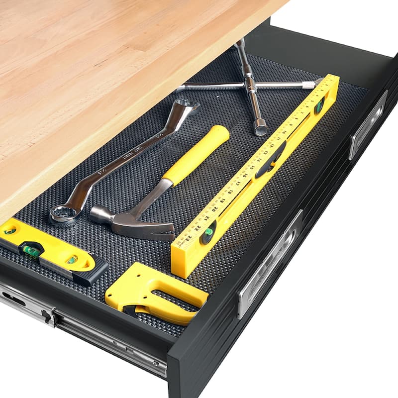 Seville Classics Ultragraphite Wood Top Workbench on Wheels