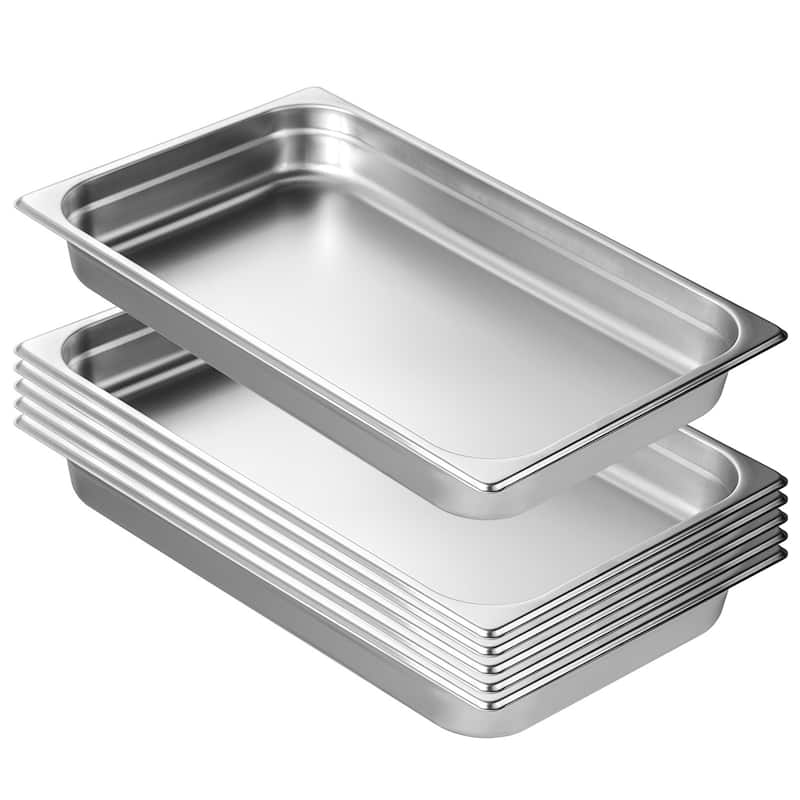 Hotel Pans, 0.8mm Thick Stainless Steel Restaurant Steam Table Pan, for Industrial & Scientific - 2.5 Inch