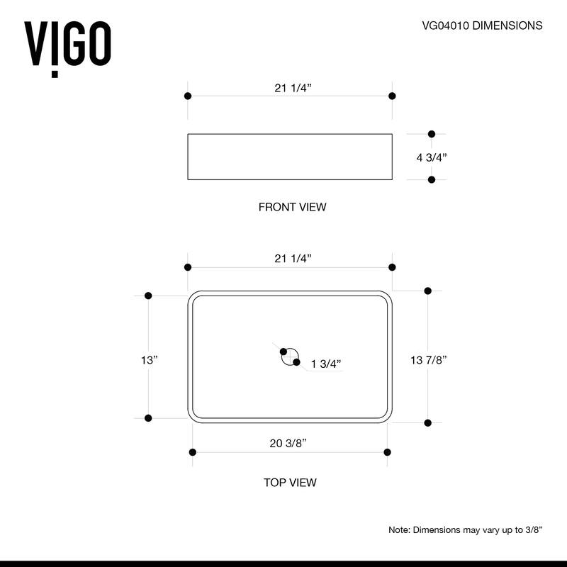 VIGO Magnolia 21"L x 14"W MatteStone Vessel Sink and Cass 12"H Faucet Set