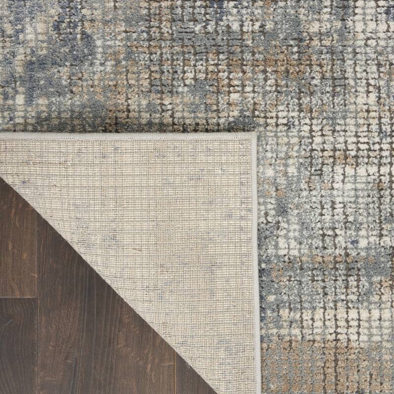 Meko Power Loomed Distressed Abstract Modern Area Rug By HomeRoots