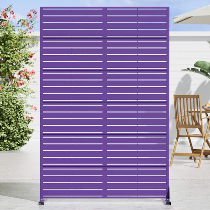 Dovelina 6ft.Outdoor Freestanding Metal Privacy Screen Decorative Garden Fence - 72"x47"