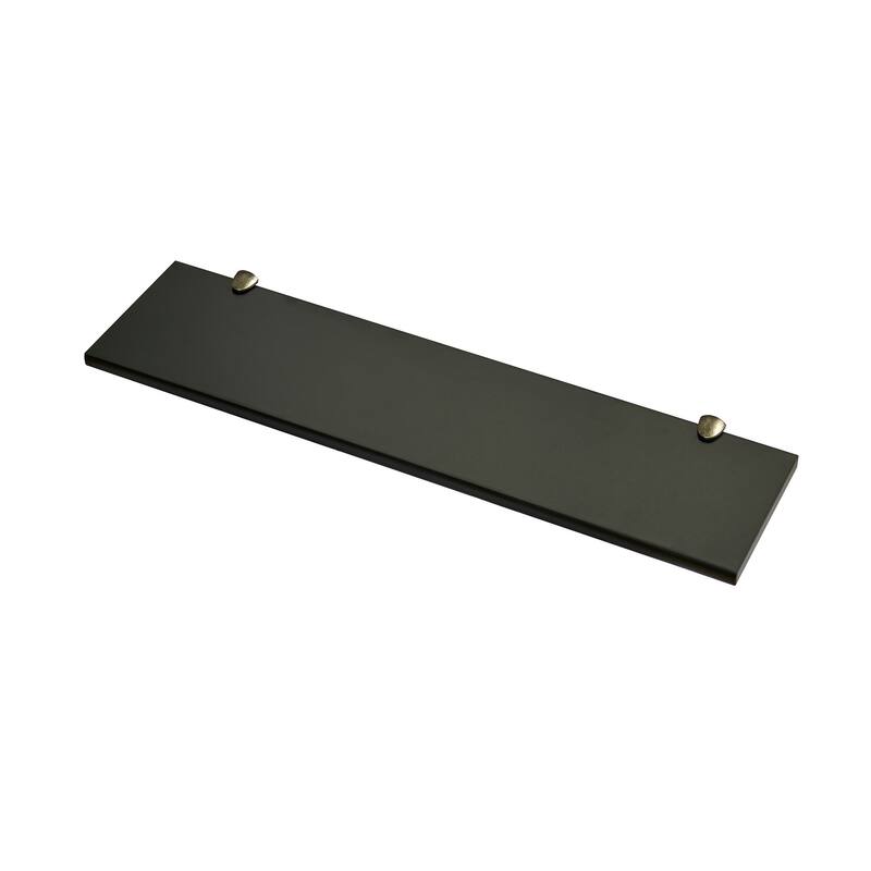 Wallscapes Gallery 8x32 Black Shelf Kit with Pewter Pelican Brackets