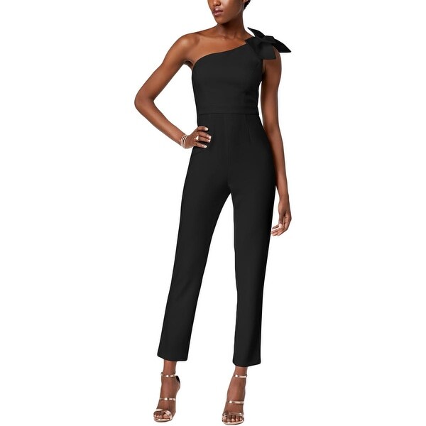 one shoulder bow jumpsuit