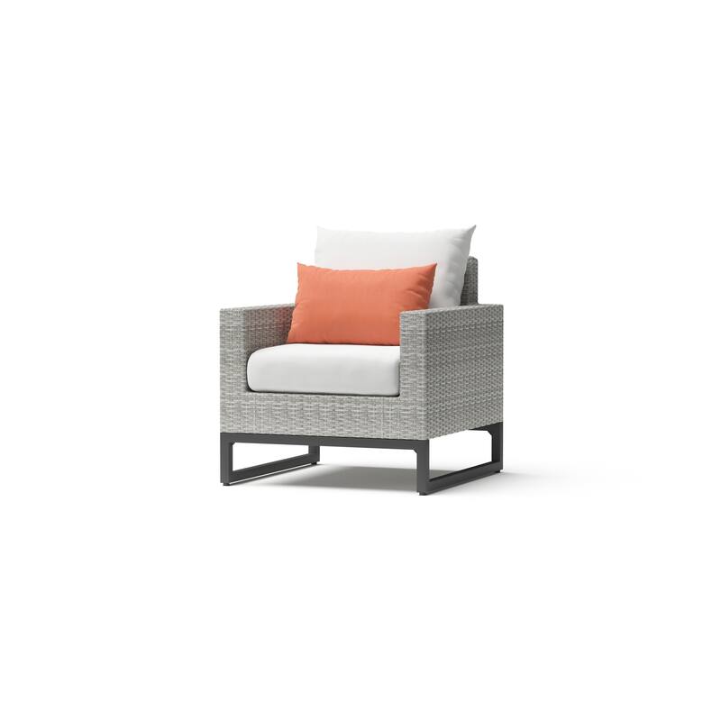 Milo Gray 7 Piece Sunbrella Outdoor Patio Deep Seating Set with Table