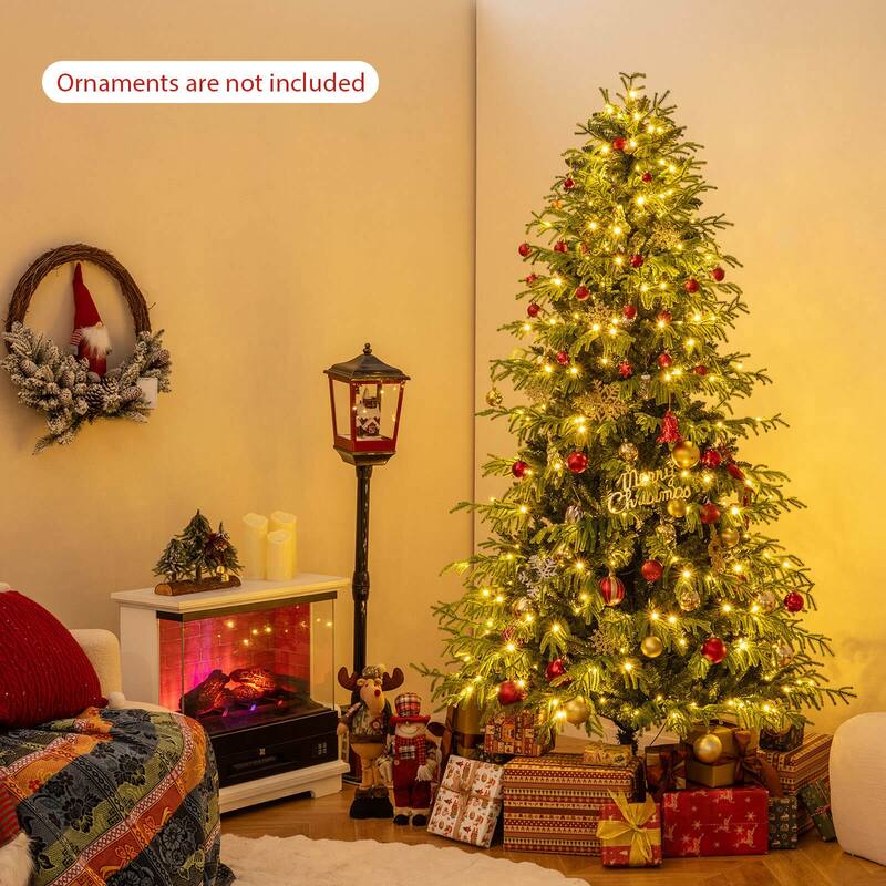Costway 6/7/8 FT Artificial Christmas Tree with 270 LED Lights, 746 - See Details