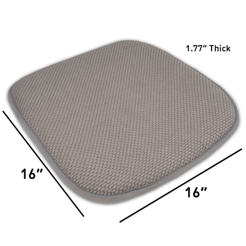 16-in. Square Non-slip Memory Foam Seat Cushions (2 OR 4)