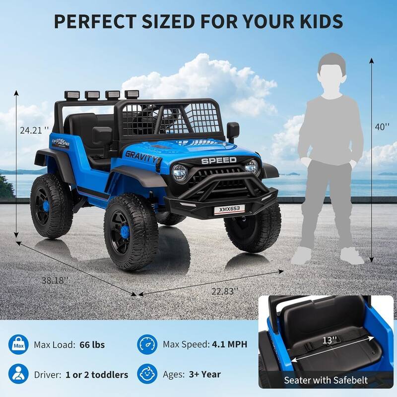 Electric Vehicles 12V Ride on Car for 3+ Kids Best Gift