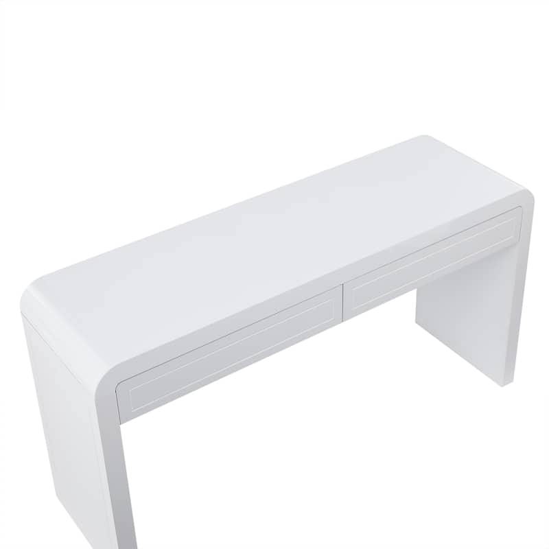 Christopher Knight Home - Varenne Curved MDF Console Table with Dual-Drawer Storage
