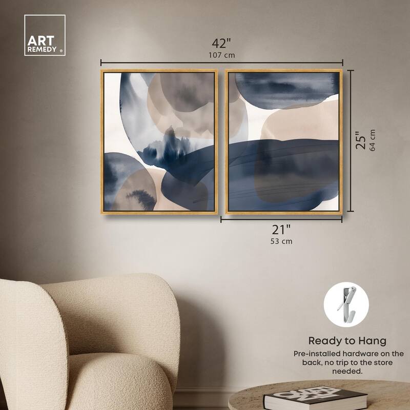 Rust and Noir Canvas Set of 2 by Art Remedy