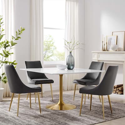 47" Square Wood Top Dining Table