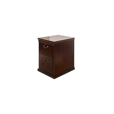 Huntington Club Two Drawer File Cabinet, Office Storage File Drawer, Cherry