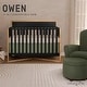 preview thumbnail 2 of 3, Dream On Me Owen 5-in-1 Convertible Crib, Matte Black - Matte Black