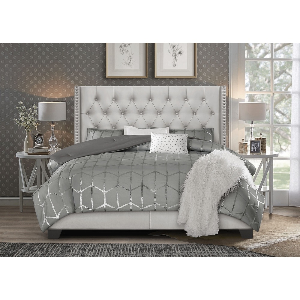 Calvert upholstered top panel headboard
