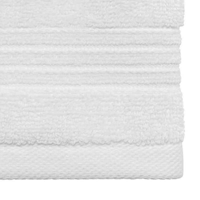 Avanti Linens Wht/Gry Block Monogram Fingertip Towel - Fingertip Towel
