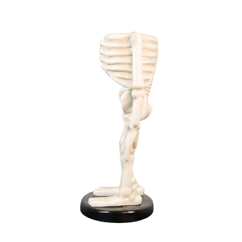 Skeleton Outdoor Halloween Decoration with Stand - 28"