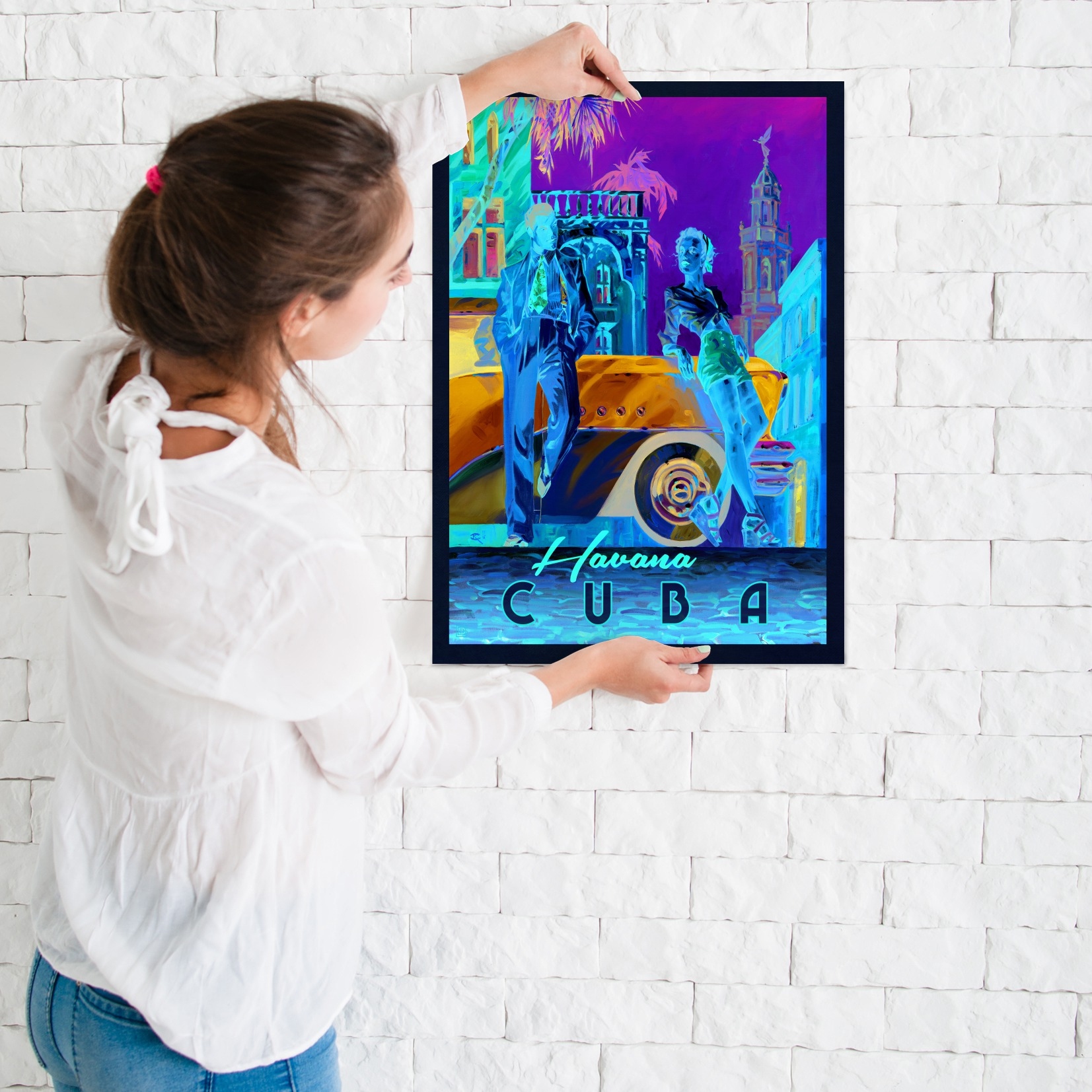 正規店仕入れの Anderson by Cuba Havana Design Print Art Poster Group その他