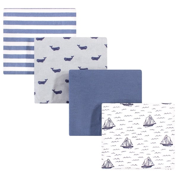 slide 1 of 1, Hudson Baby Infant Boy Cotton Flannel Receiving Blankets, Sailboat, One Size - Sailboat - One Size One Size - Sailboat