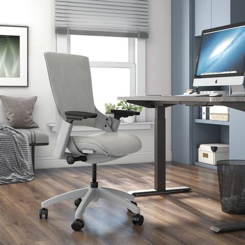 Furniture of America Hudson Grey Height Adjustable Desk Chair