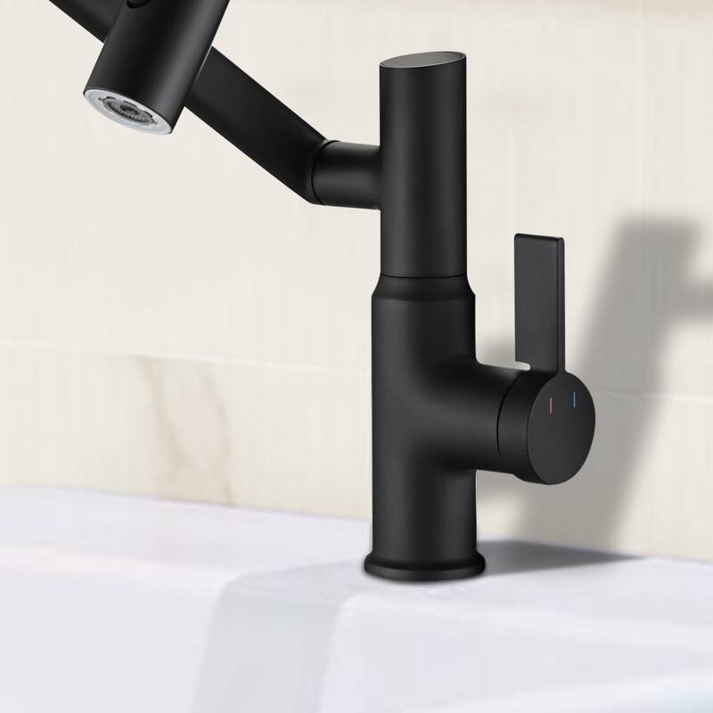 Topcraft Single Handle Bathroom Sink Faucet with 360° Swivel Faucet