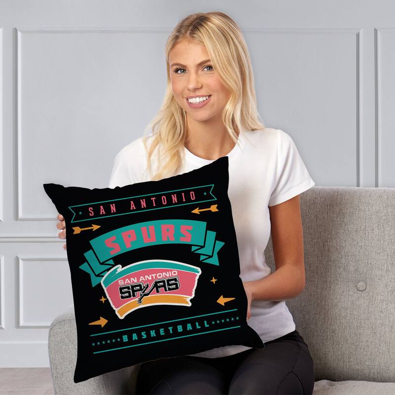 NBA San Antonio Spurs Hardwood Classic 18 Inch Throw Pillow