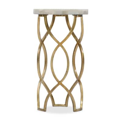 Hooker Furniture 5952-80117-02 Melange 12" Diameter Onyx and Steel End