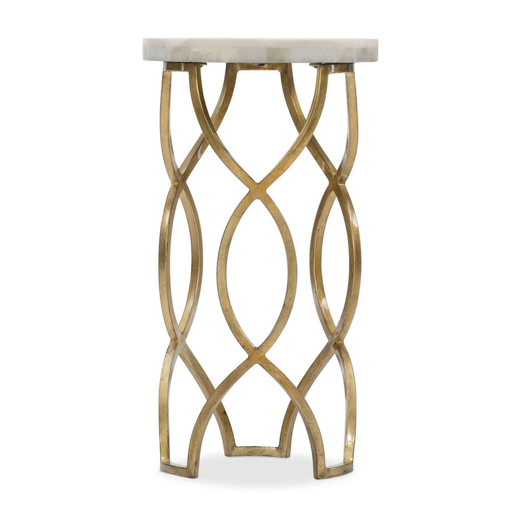 Hooker Furniture 5952-80117-02 Melange 12" Diameter Onyx and Steel End
