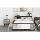 preview thumbnail 6 of 10, Full Platform Bed with Trundle & USB Charging, Storage Headboard and Footboard, White+Green