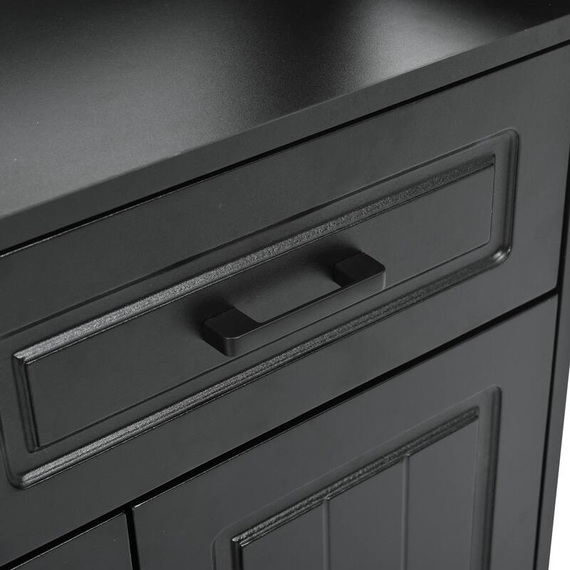 4 Door Shoe Cabinet with Coat Rack, Multi-Functional Shoe Rack with 3 Drawers, 8 Shelves, Entryway Wood Storage Console