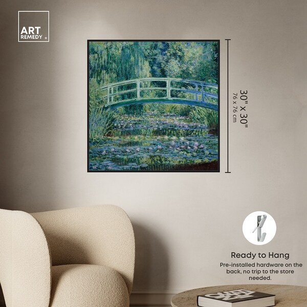 Monet-Water Lilies And Japanese Bridge Blue Monet Art Prints