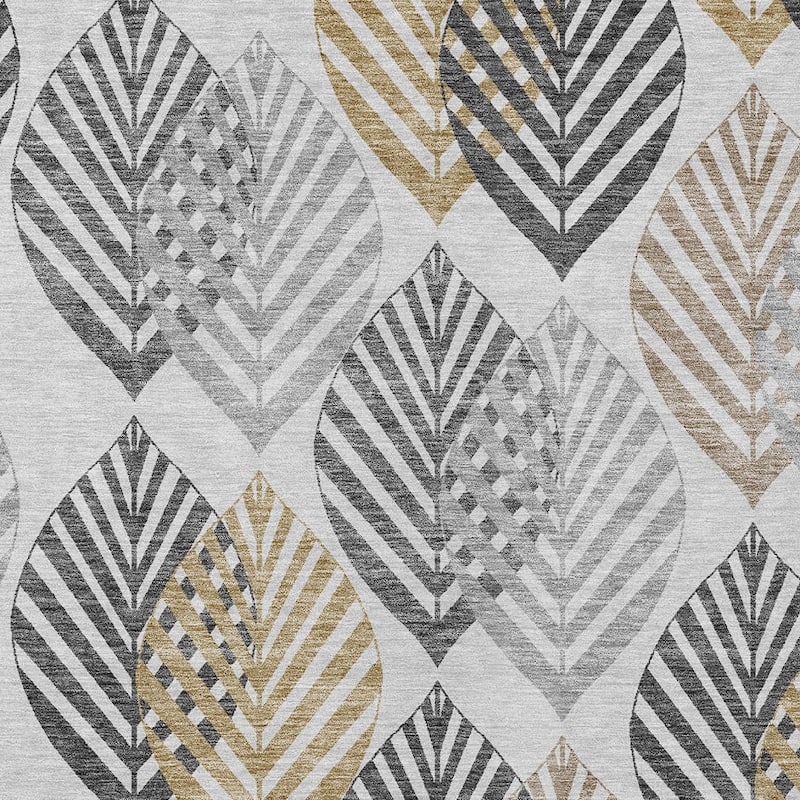 HomeRoots Floral Transitional Rectangle Outdoor Rug