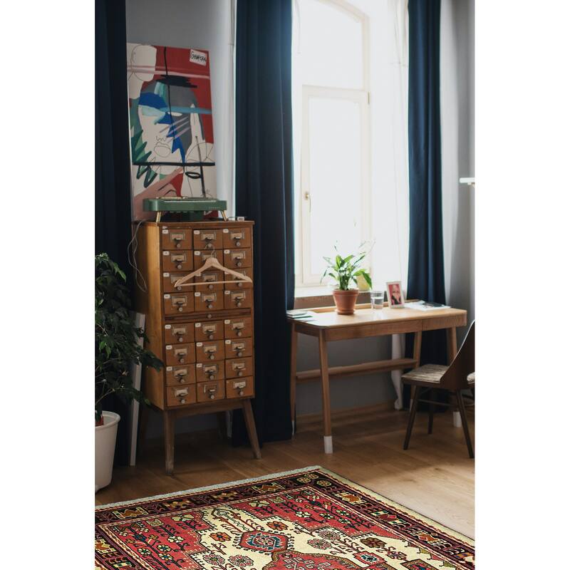ECARPETGALLERY Hand-knotted Anadol Cream Wool Rug - 3'5 x 4'10