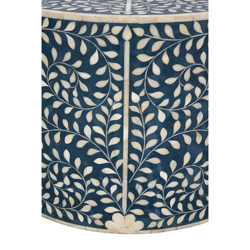 Furniture Classics Shell and Bone Inlay Blue Resin Parkview Coffee Table