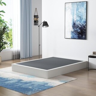 6 Inch Full Size Box Spring with Heavy Duty Metal Frame, Easy Assembly ...