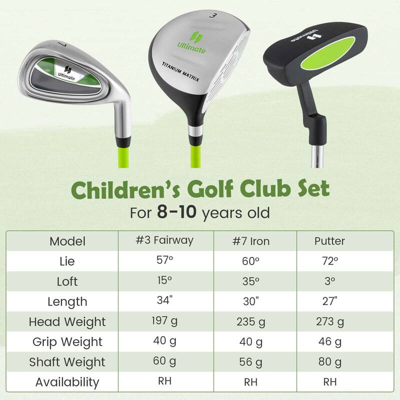 Ultimate Junior Golf Club Set for Children Includes 165CC #3 Fairway - See Details