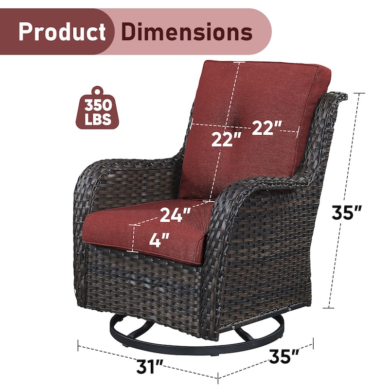 Outdoor Swivel Rocker Patio Chairs with Table Set of 2 On Sale Bed
