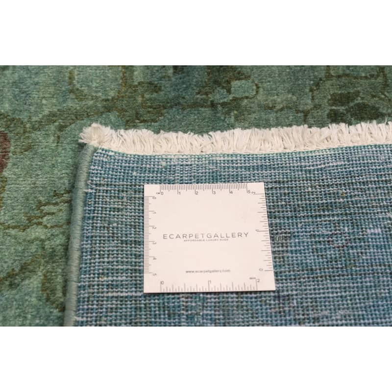 ECARPETGALLERY Hand-knotted Vibrance Teal Wool Rug - 5'11 x 8'8