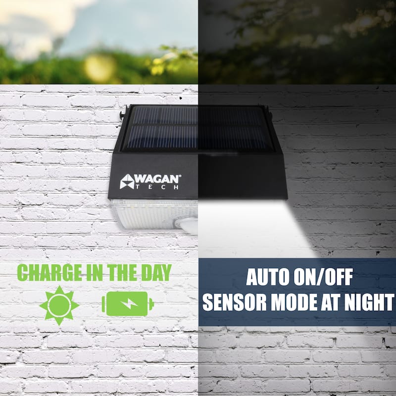 Wagan 1000 Lumen Solar Wall Light - N/A