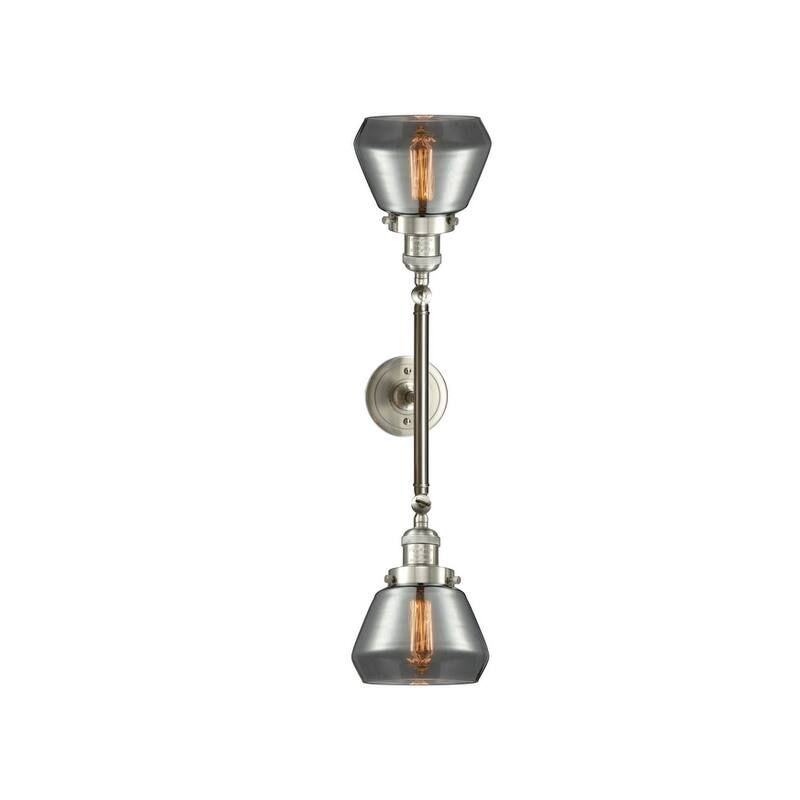 Innovations Lighting Fulton 2 Light 23" Wide Bathroom Vanity Light - Brushed Satin Nickel / Plated Smoked