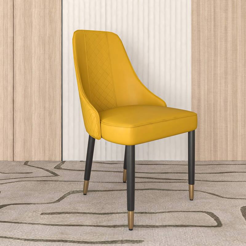 Allure Modern High-back Fabric or Leather Upholstered Accent Dining Chair with Solid Oak Wood Legs (Set of 4)