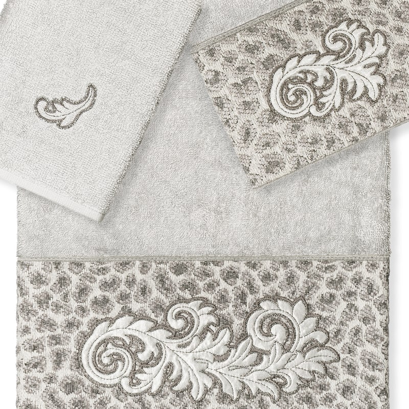 Authentic Hotel and Spa 100% Turkish Cotton April 3PC Embellished Towel Set