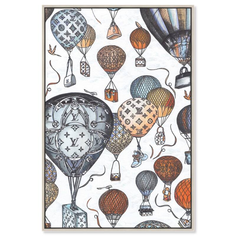 Doll Memories - Fashion Balloons Canvas by Art Remedy - 10" x 15" - Silver