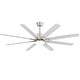preview thumbnail 67 of 128, Sofucor 52/66/72/76/84Inch Large Ceiling Fan with Dimmable LED Light ,Remote&APP Control,8 Blades for Large Living Room,Porch 66 Inch - Silver and White ABS Blades
