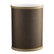 preview thumbnail 5 of 13, SAN REMO 13qt Oval Wastebasket with Liner (2pc Set) Gold