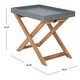 preview thumbnail 11 of 15, SAFAVIEH Outdoor Alten Removable Tray Top Side Table - 21.6" W x 13.7" L x 17.7" H - 21.6" W x 13.7" L x 17.7" H