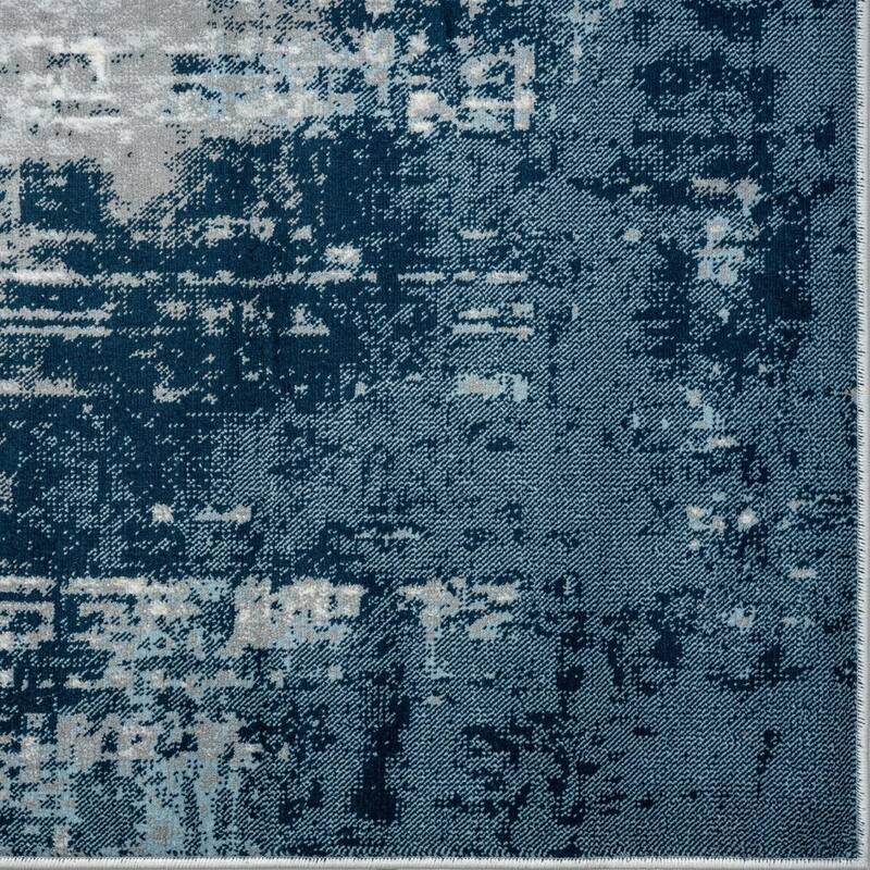 Luxe Weavers Modern Crosshatch Pattern Distressed Abstract Area Rug Carpet