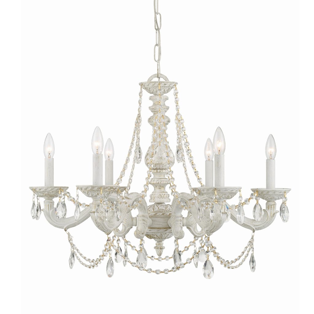 Crystorama Lighting Group Sutton 6 Light 28" Wide Wrought Iron