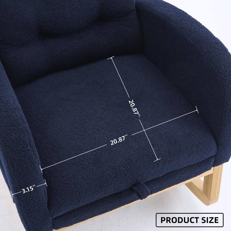 Nursery Rocking Chair - 39.76" Tall with Flip-Down Ottoman