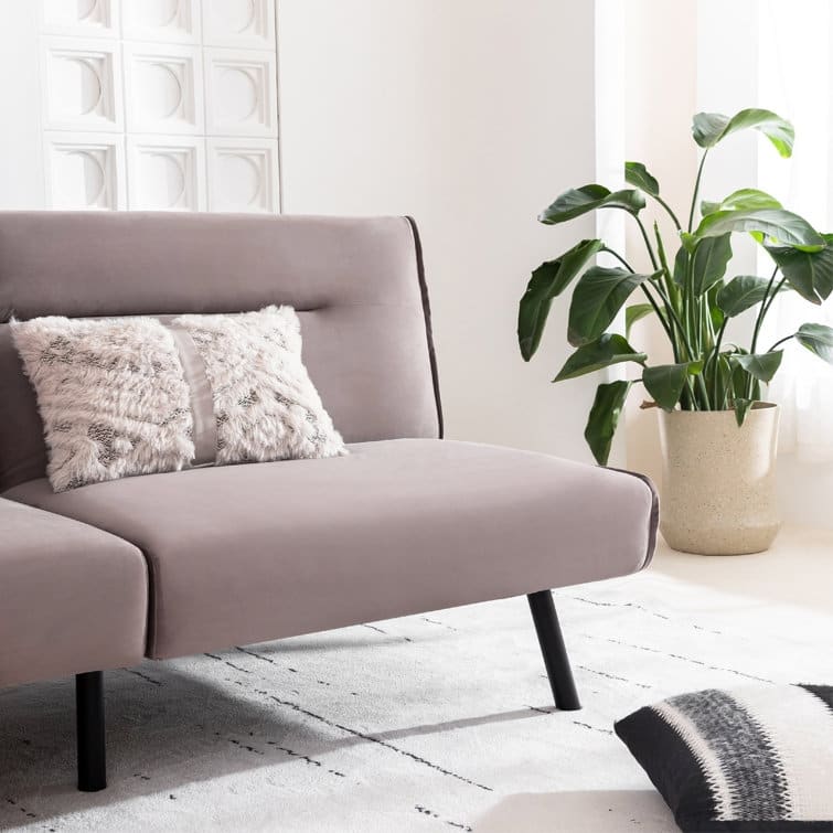 69.8'' Upholstered Tight Back Convertible Sofa