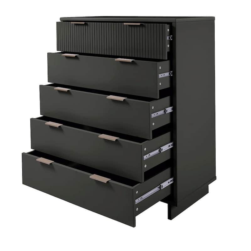 Manhattan Comfort Granville 45.27" Modern Tall 5 Drawer Dresser